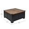 Flash Furniture Wyatt 35.75in Farmhouse Storage Coffee Table, Hinged Lift Top, Hidden Storage, Black/Rustic Oak ZG-ZP-030-BLK-GG - alternate 4